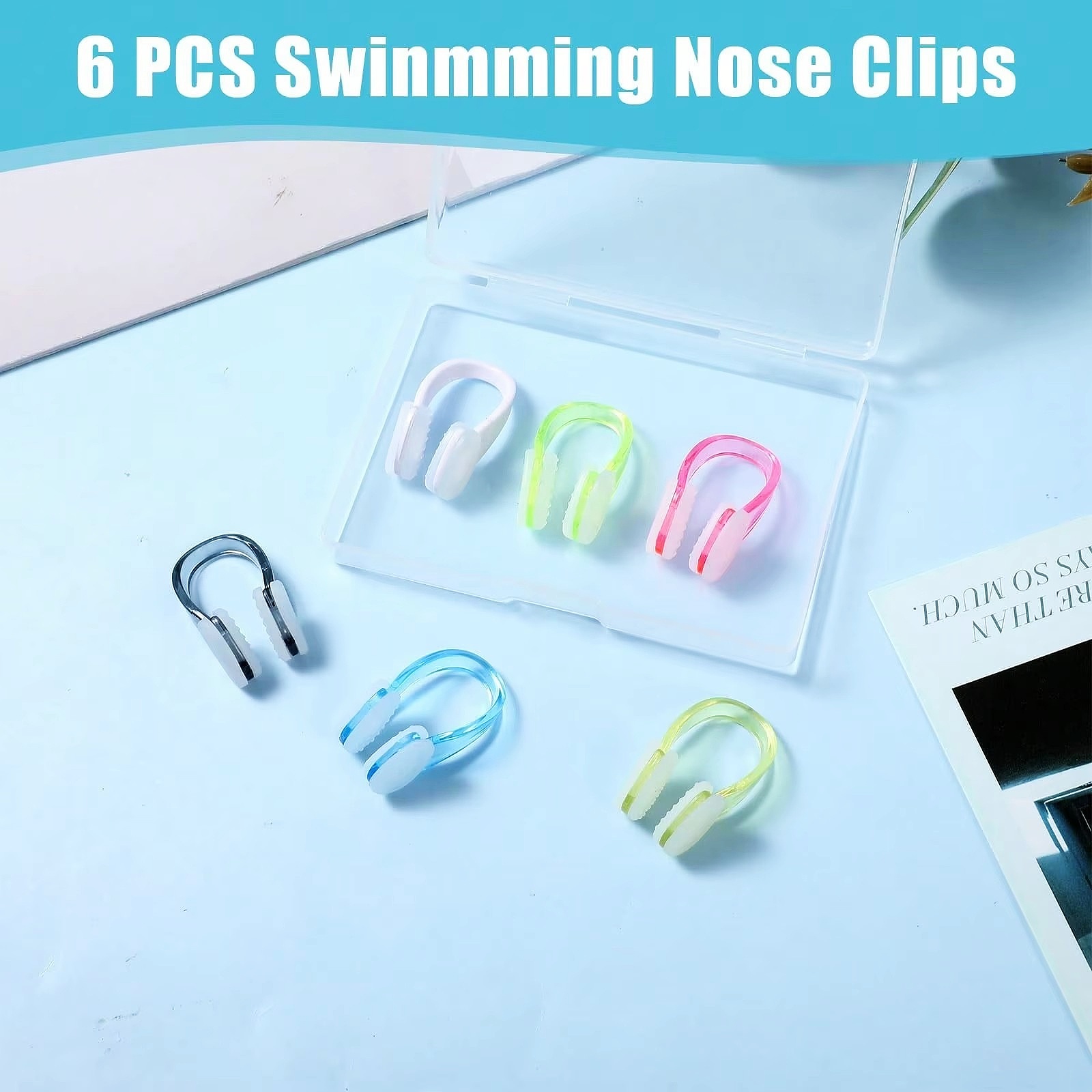 Aquatic Sports Swimming - Waterproof Silicone Swimming Nose Clips Set